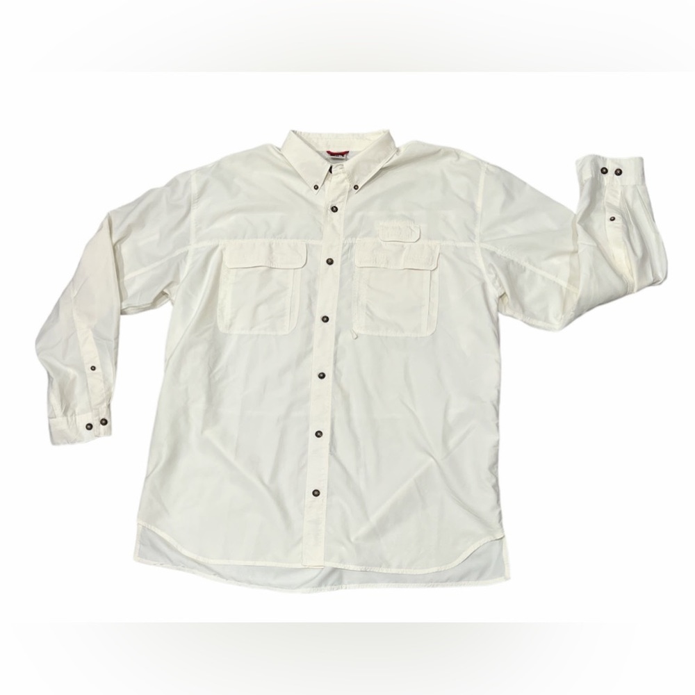 The North Face Button Down Shirt Adult XL White Nylon/Polyester Outdoors Mens